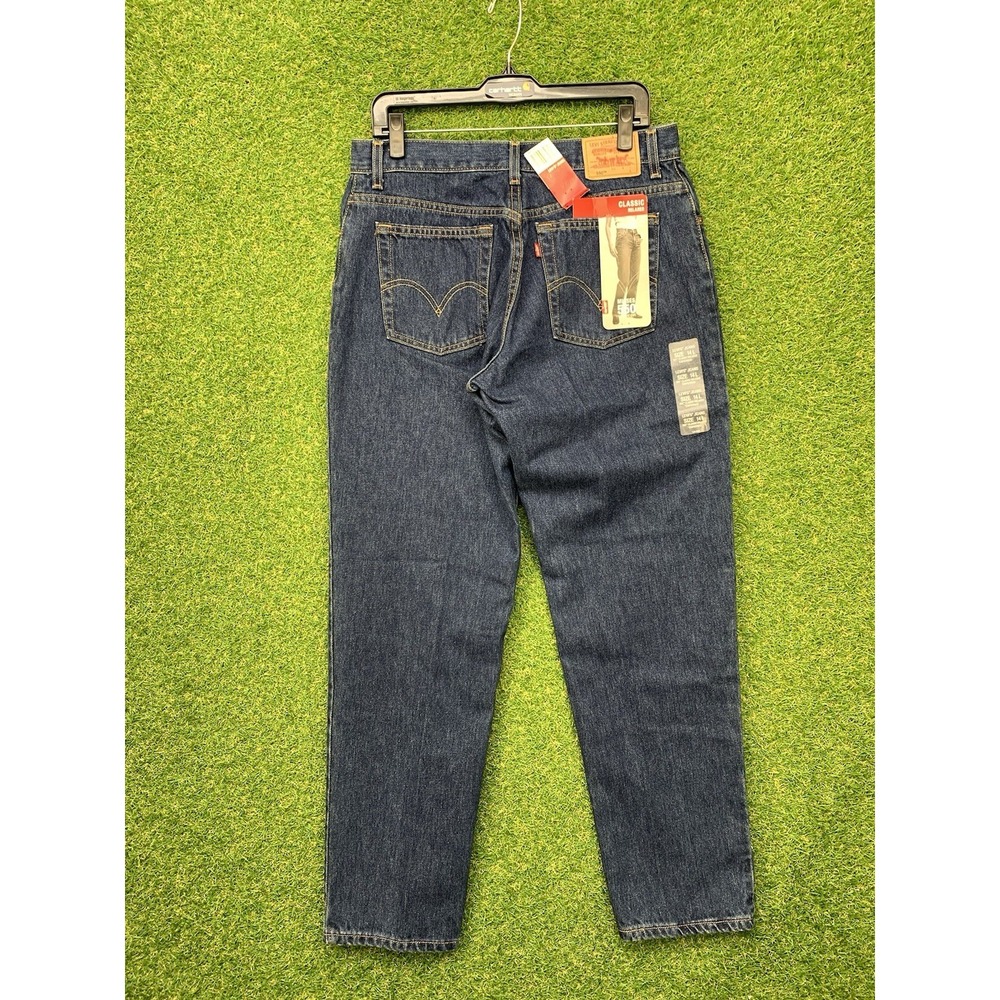 Levis 550 Jeans Womens Misses 14 Long Relaxed Fit Tapered Leg Dark Wash Y2K NWT